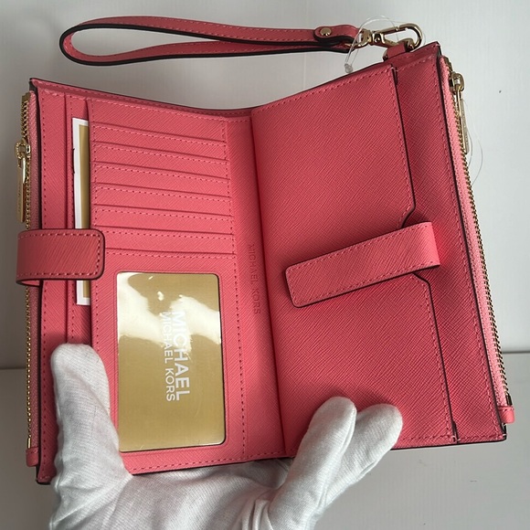 NWT Michael Kors Double Zip wristlet wallet - Picture 9 of 16